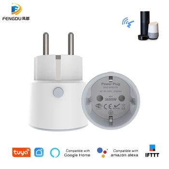 

Tuya Smart WiFi Power Plug with Timing Function 10A/16A Voice Intelligent Control Mini Socket Works with Google Home Alexa