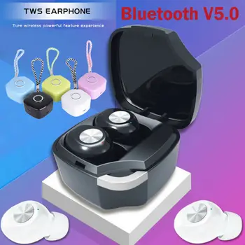 

Mini TWS Twin True Headset Wireless Bluetooth 5.0 Sport In-Ear Earphones Earbuds Music Sport Stereo Earphone 5 Color