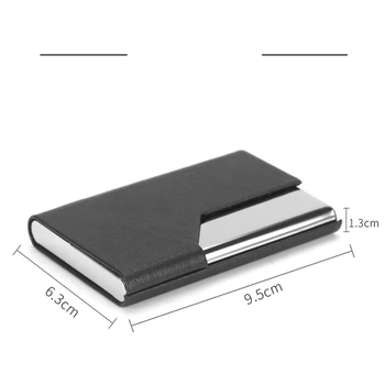 

Metal Leather Box Card Wallet Men Stainless Steel Holder Personalized Women Multi Card Holder Cover Pocket Purse 823