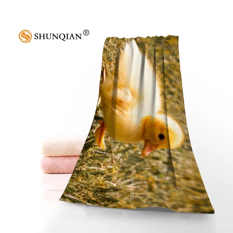 Custom Cute duck 35x75 см полотенце для лица s facmarleth бамбуковое волокно мочалка быстросохнущее спортивное полотенце