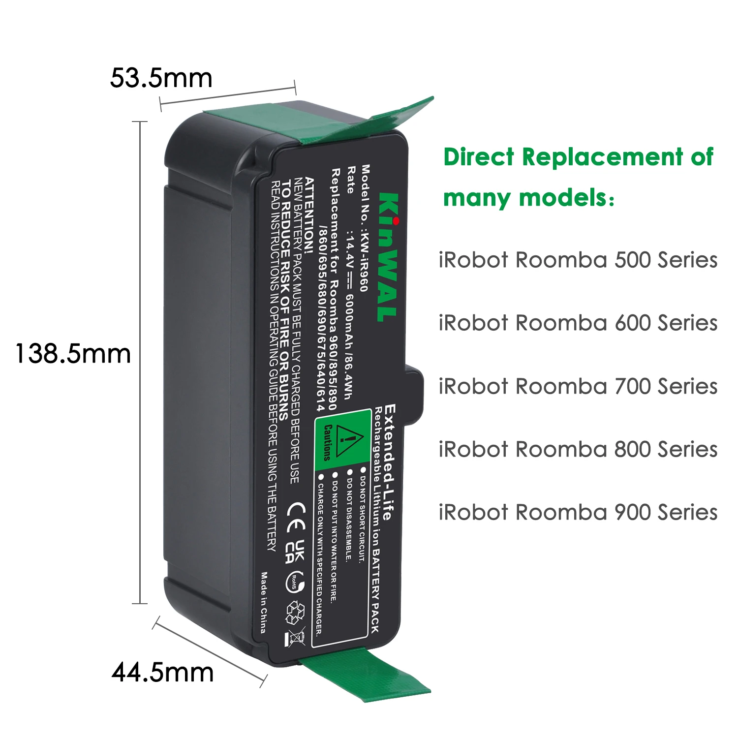 Roomba 6000 960 895 890 860 695 680 690 675 640用614 mah