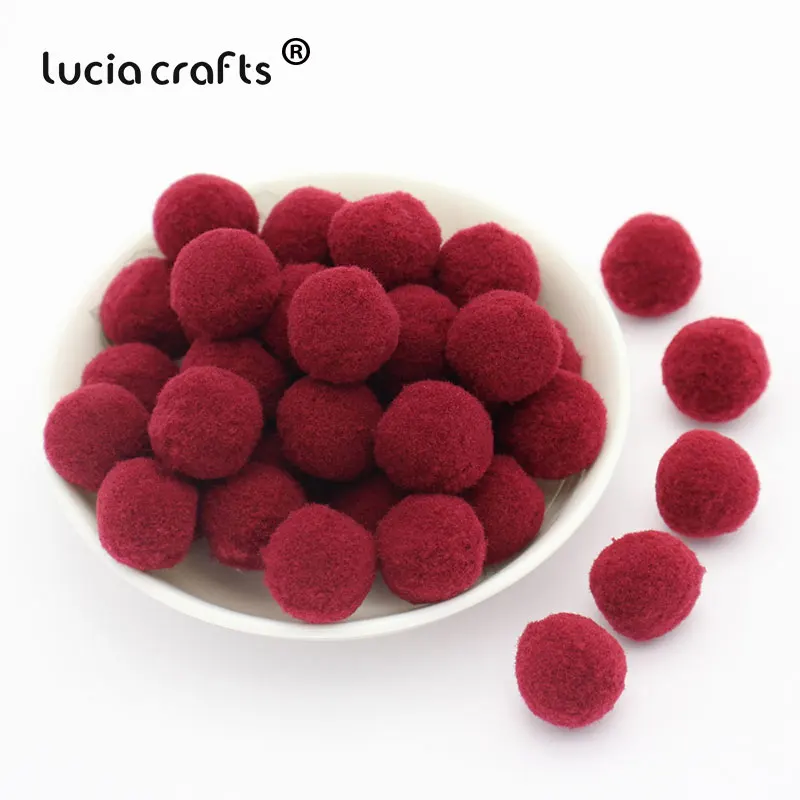 Color 27 288pcs Lucia crafts 288 шт./лот 10 мм Разноцветные помпоны мягкие шарики-Помпоны DIY Швейные Свадебные Скрапбукинг Аксессуары для декора K0405 - Цвет: Color 27 288pcs