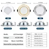 10pcs/lot Led Downlights 5W 9W 12W Led Ceiling Light 15W 18W Recessed Round Led Panel Light 220V LED Spot Light Indoor Lighting ► Photo 2/6