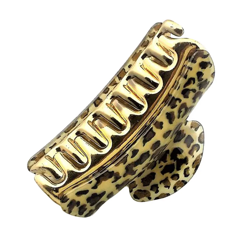 Women Leopard Large Hair Claw Grip Clips Pin Hair Clamps Clasp Makeup Tools