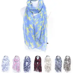 Женский Осенний принт с животным узором зимний теплый шарф мягкий шарф шали обертывание женские высококачественные модные аксессуары K2