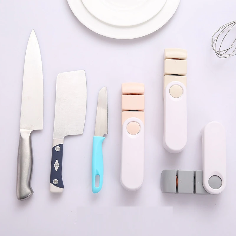 Кухонные инструменты двухступенчатый точильный брус для ножей Бытовая противоскользящая точилка для ножей может вращаться с двумя точками паза