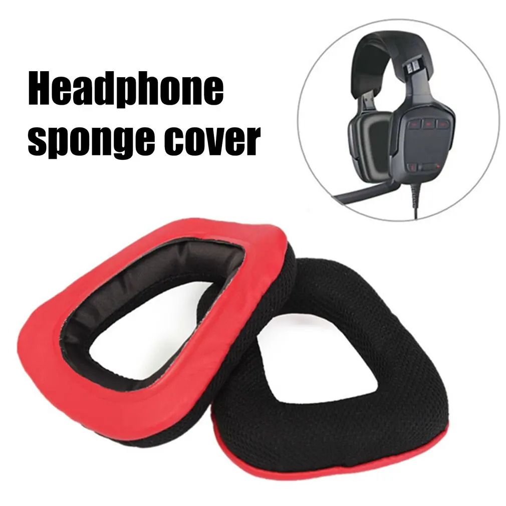 1 пара губчатых накладок для наушников Logitech игровой гарнитуры G230 G430 G930 G35 F450 черно