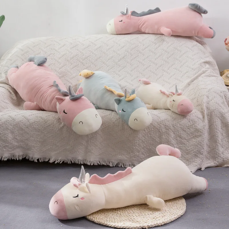 

Dreamspell Unicorn Series Strip Pillow Lazy Bed Pajama GIRL'S Doll Birthday Gift Plush Toys