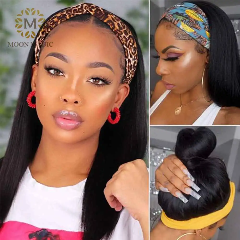 Straight Lace Front Wig With Headband Wig Human Hair Wigs For Women