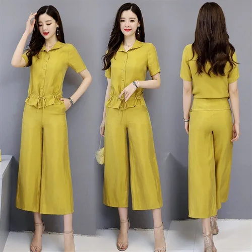 

Set/Suit Skirt 2019 Summer Cool Simple Mid-length Two-Piece Set-Style