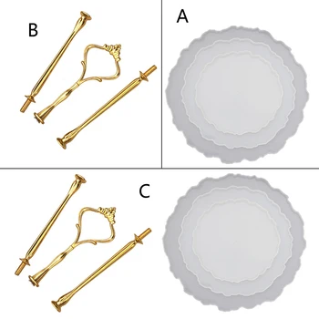 

Three layer Irregular Fruit Disc Big Plate Resin Mold Oversized Fruit Tray Molds