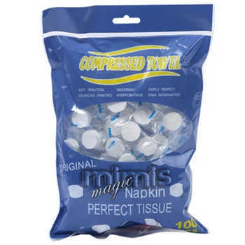 

400Pc ic Tissue Disposable Mini Portable Hand Face Cleaner Care Cotton Compressed Towel for Outdoor Travel