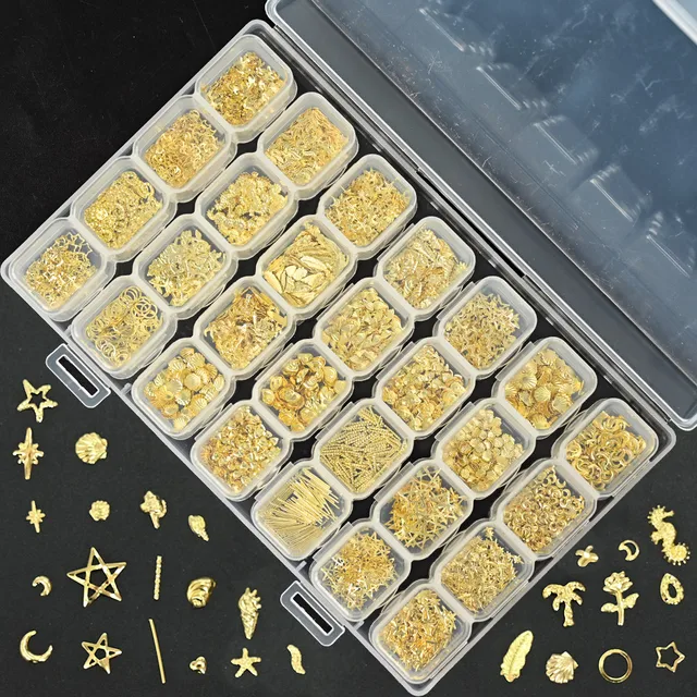 1BOX Jewelry Germ Nail Charms Luxury Kawaii Kit Crystal,Acrylic Flower,Rhinestones,Resin,Butterfly,Bear 3D Nails Decorations @MF ZCF038-12