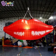 Висячая-dec 3 метра надувная форма губ с леджером для украшения события/красная губа воздушный шар для демонстрации игрушек