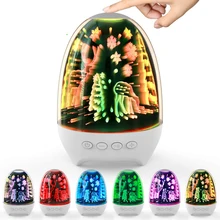 

Led Colorful 3D Atmosphere Light Sound Box Starry Sky Christmas Card Series Creative Wireless Bluetooth Speaker Insert TF Card