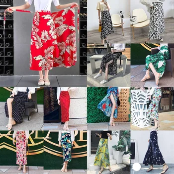 

2020 New Chiffon Wrap Skirt Seaside Holiday Retro Lace Fashion Beach Skirt