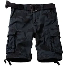 Мужские шорты-карго камуфляжного цвета, повседневные, хлопковые, свободные, мешковатые, пляжные шорты в военном армейском стиле, хлопковые шорты, мужская одежда