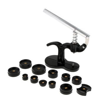 

Watch Press Desk Set - Watch Case Closer，Watch Back Repair Kit Tool with 12pcs Fitting Dies and Watch Band Link Pin Tool Set