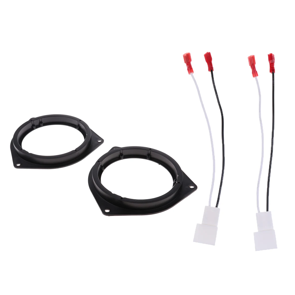 2pcs Auto Stereo Speaker Wire Harness + 2pcs Horn Speaker Adapter For Toyota