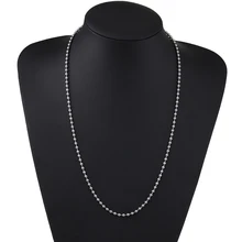 Fnixtar 20Pcs 60cm Steel Color Ballon Chain Necklace Mirror Polish Stainless Steel Sweater Necklace For Women Fashion Jewelry Fnixtar 20Pcs 60cm Steel Color Ballon Chain Necklace Mirror Polish Stainless Steel Sweater Necklace For Women Fashion Jewelry