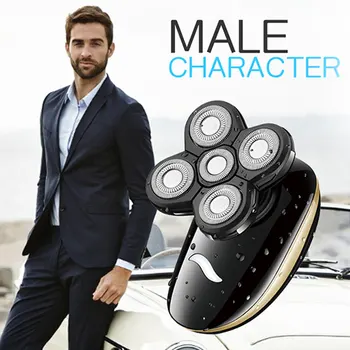

Wholesale 5 In 1 4D Pro Men Waterproof Rechargeable Bald Head Electric Shaver Wet&dry Use Shaver