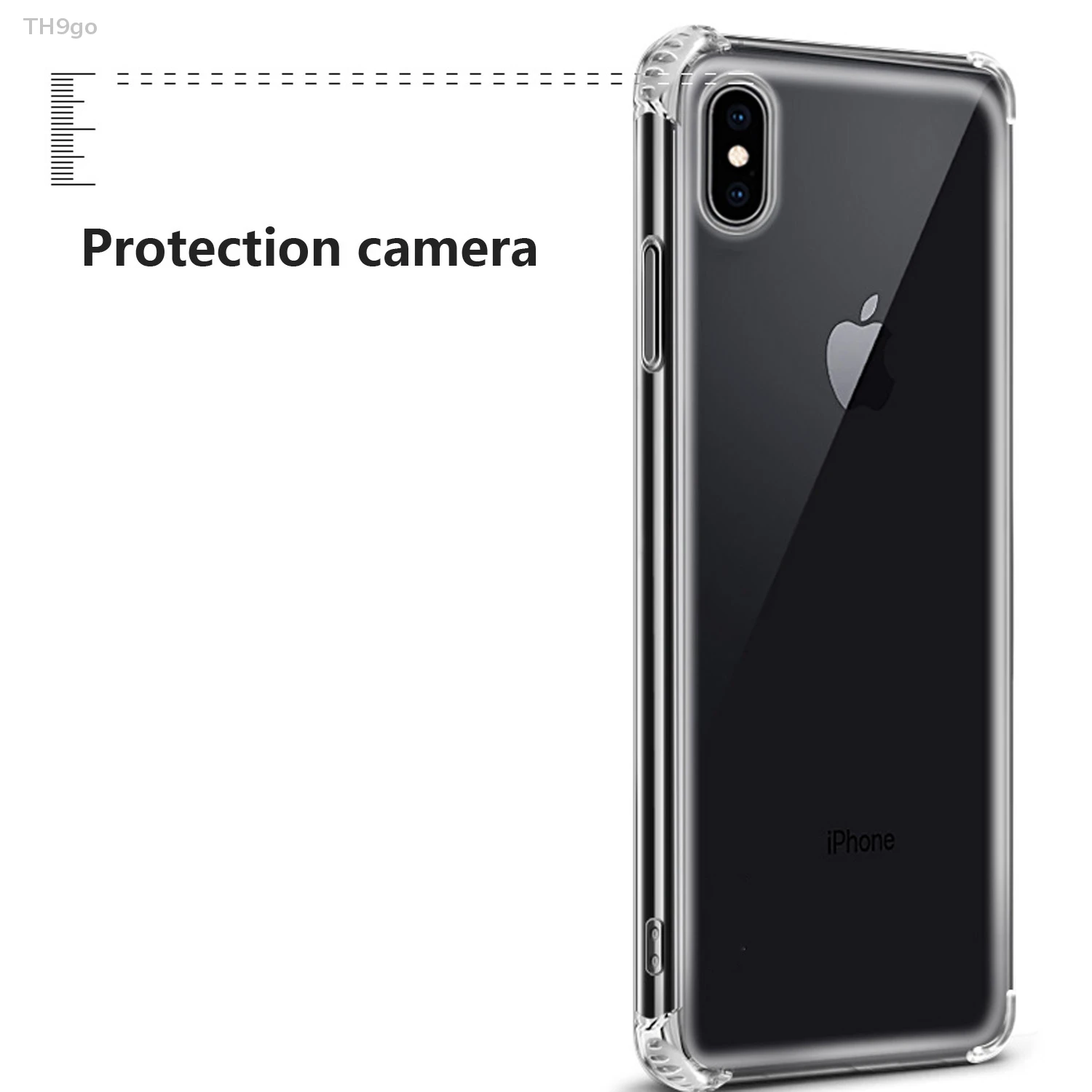 Transparent 5S 6S 7 8 Plus Phone Case For Apple iPhone X XR XS Max Shockproof Silicone TPU Cover |