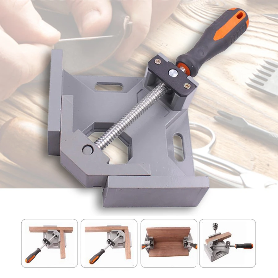 

Aluminum Single Handle 90 Degree Right Angle Clamp Angle Clamp Woodworking Frame Clip Right Angle Folder Tool