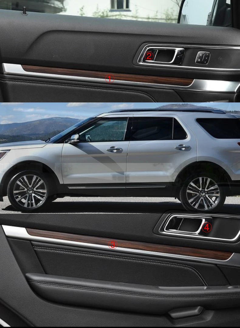 Новая наклейка для машины Ford Explorer 2017 18 аксессуары прозрачная защитная пленка tpu