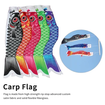 

70cm Japanese Carp Flag Colorful Japanese Style Carp Streamer Mixed Color Carp Flag Home Party Decoration