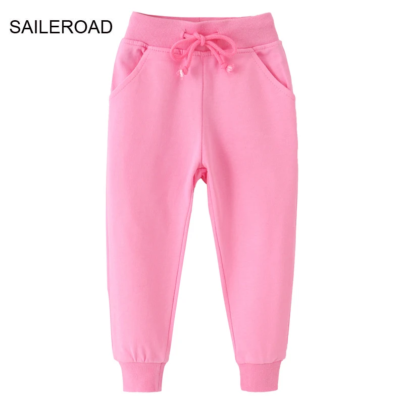 Saileroad 27 Years 2022 New Spring Solid Color Pink Pants For Boy Kids Boys Pants Trousers