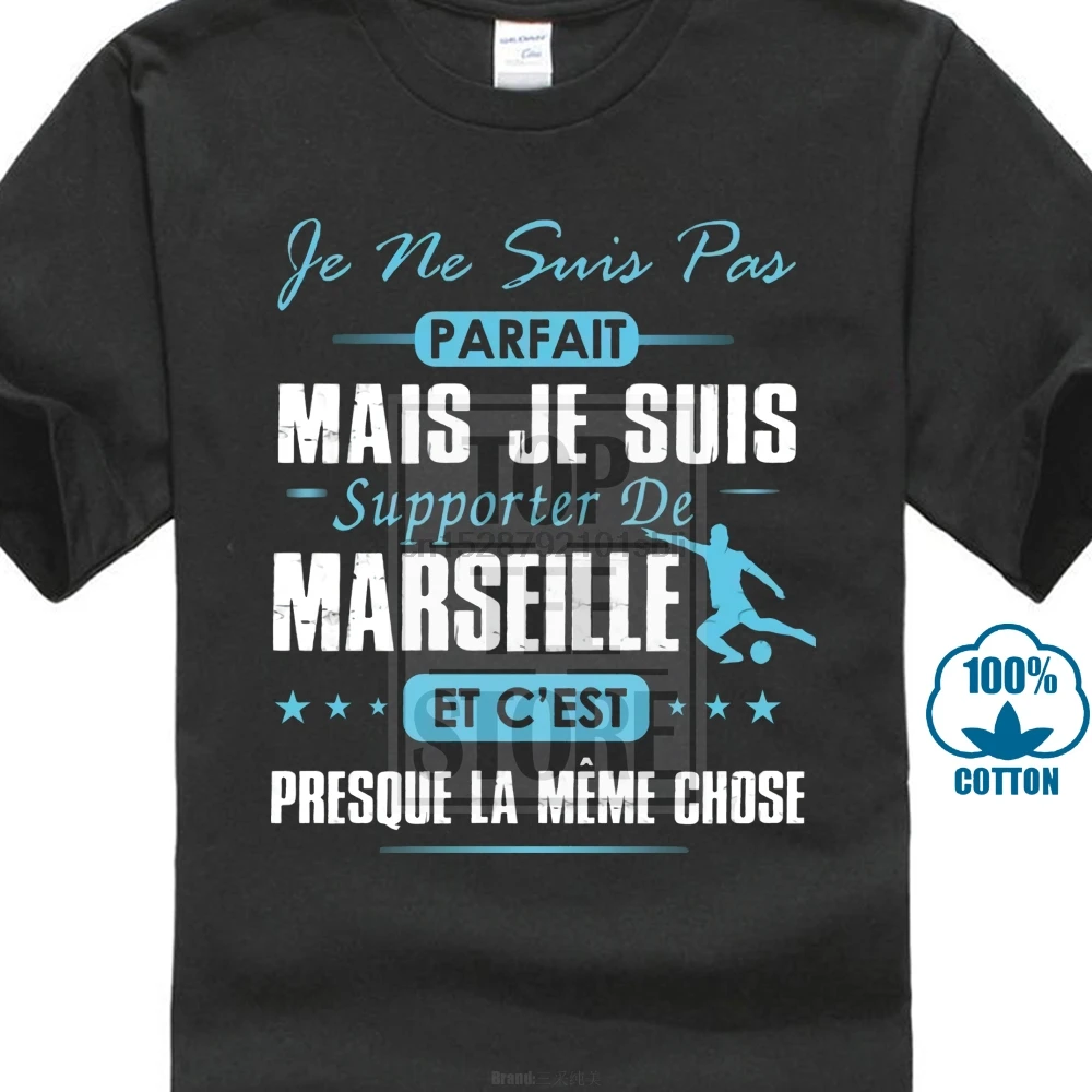 Edition Limitee De Marseille Je Ne Suis Pas Parfait Mais футболка черного цвета разные высокое качество 100%