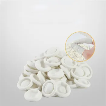 

100/300Pcs Disposable Sterile Finger Cots White Rubber Latex Tattoo Glove Sleeve Microblading Tattoo Supplies Permanent Makeup