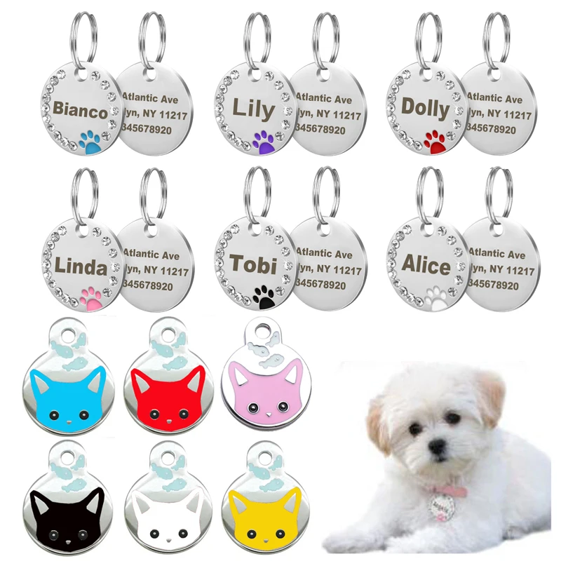 Бирка для собаки с бесплатной гравировкой бирка ошейника индивидуальным