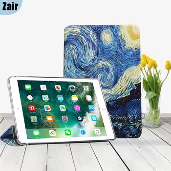 

For Apple iPad 2 3 4 5 6 7 9.7 10.2 inch Printing Tablets Case Sleep Awake Flip Painted Tablet Cover For 5th 6th 7th generation