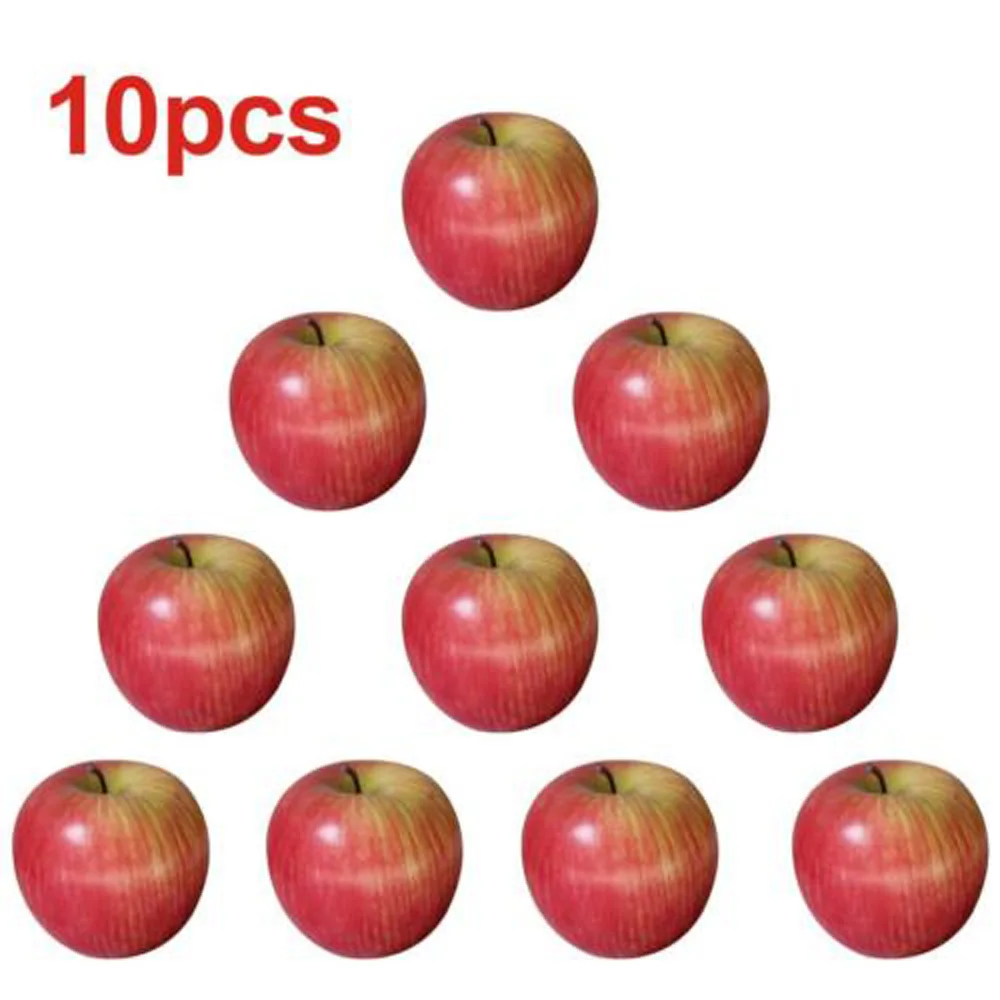 

10pcs Large Artificial Fruits Fake Red Green Apples Ornament Craft Food Photography Props Kitchen Food Home Decoration