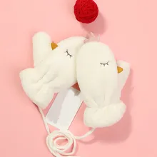 Детские перчатки, плюшевые теплые варежки, модные милые Мультяшные уличные плюшевые перчатки, handschoenen kinderen, детские зимние перчатки