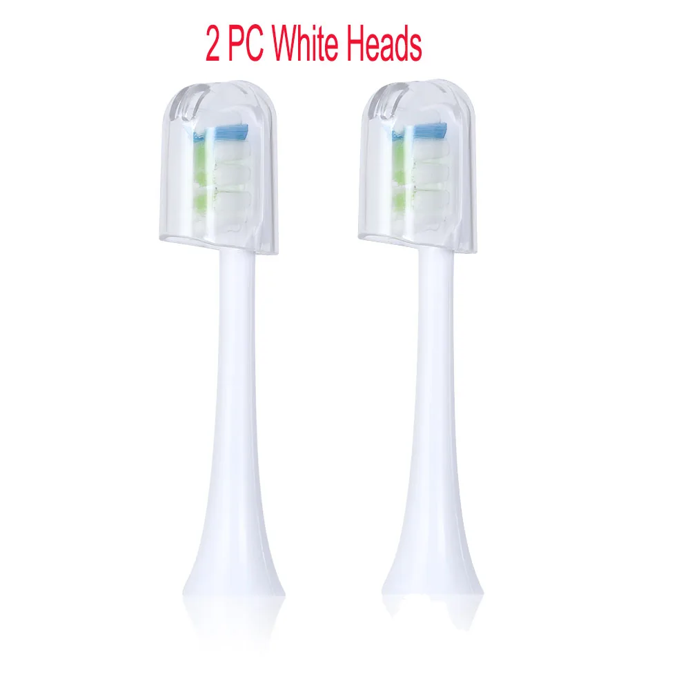 Звуковые сменные головки для электрической зубной щетки, независимая гигиеническая щетка с головкой щетки для SOOCAS X3 SOOCARE, электрическая зубная щетка - Цвет: 2 pc White