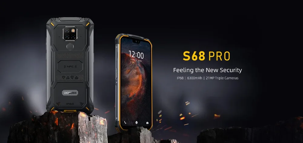 DOOGEE S68 Pro 6 ГБ+ 128 ГБ IP68 P70 смартфон NFC 21 МП Тройная камера Быстрая зарядка 6300 мАч 5,84 дюйма отпечаток пальца ID 4G мобильный телефон