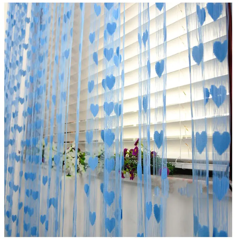 Новые Романтические персиковые двери в форме сердца, занавески для дома, гостиной, перегородки