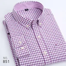 2019 top quality Aramy Men Shirt Oxford Long sleeve cotton social stripe plaid shirt men shirt