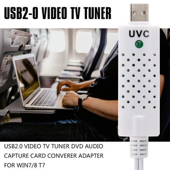 USB2.0 Video TV Tuner DVD Audio Capture Card Converer Adapter for Win7/8 T7