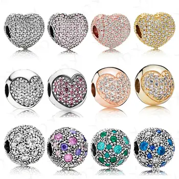 

YDX 925 Sterling Silver Many Types Clips Beads Fit Charms Bracelets & Bangles DIY Jewelry