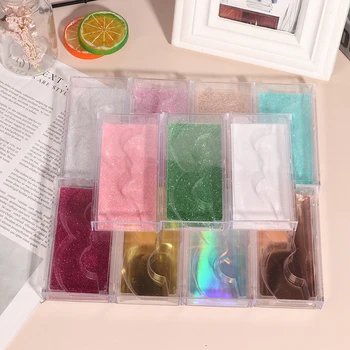 

Eyelash Packaging Wholesale Plastic Square Clear Empty Lash Package Box With Tray Flash Card Rectangular Lashes Packaging Boxes
