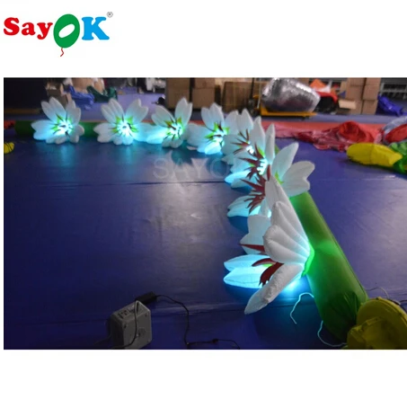 Sayok Giant 8 мл(26ft Long) надувной цветок цепи светодиодный Цветок с 16 Меняющие цвет лампы для свадебных украшений