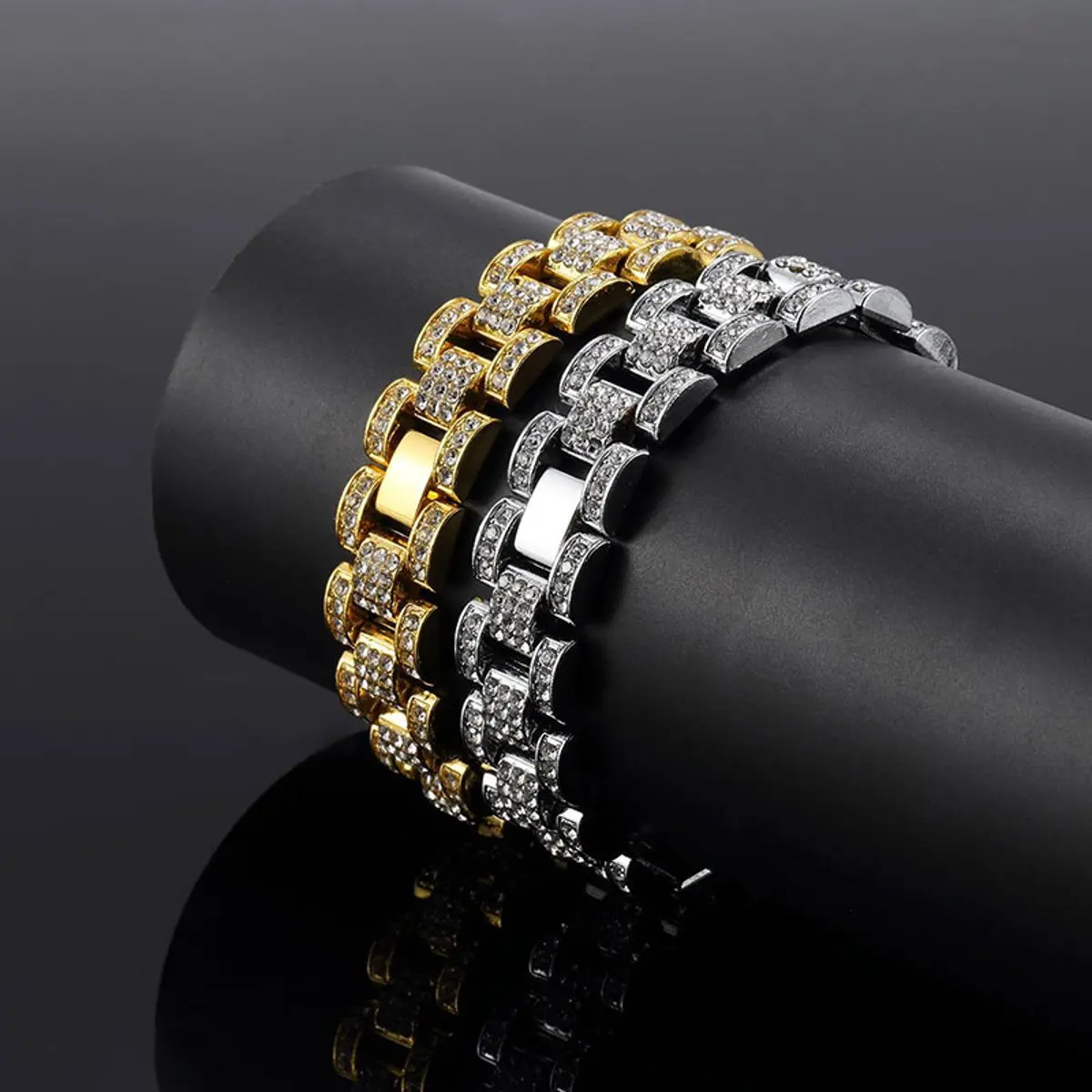 Браслет с кристаллами, браслет, шикарная модная цепочка на запястье, браслеты со стразами для мужчин, подарок, сплав, украшения, декорации ручной работы, золото/серебро