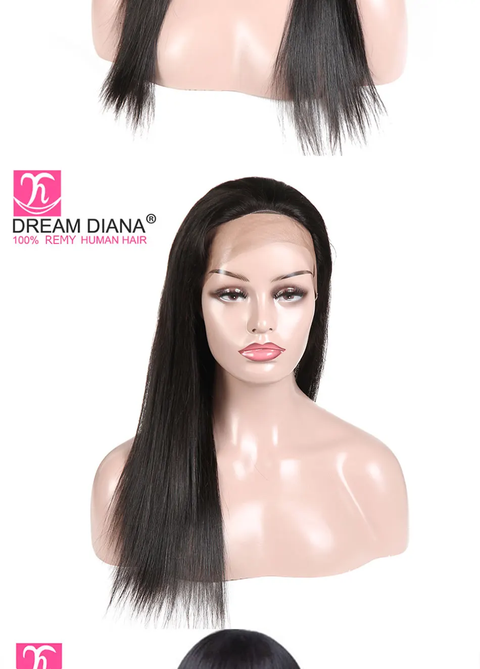 DreamDiana бразильский прямой парик на кружеве 8-2" натуральный черный Remy парики без клея 13x4 кружевные передние человеческие волосы парики низкое соотношение