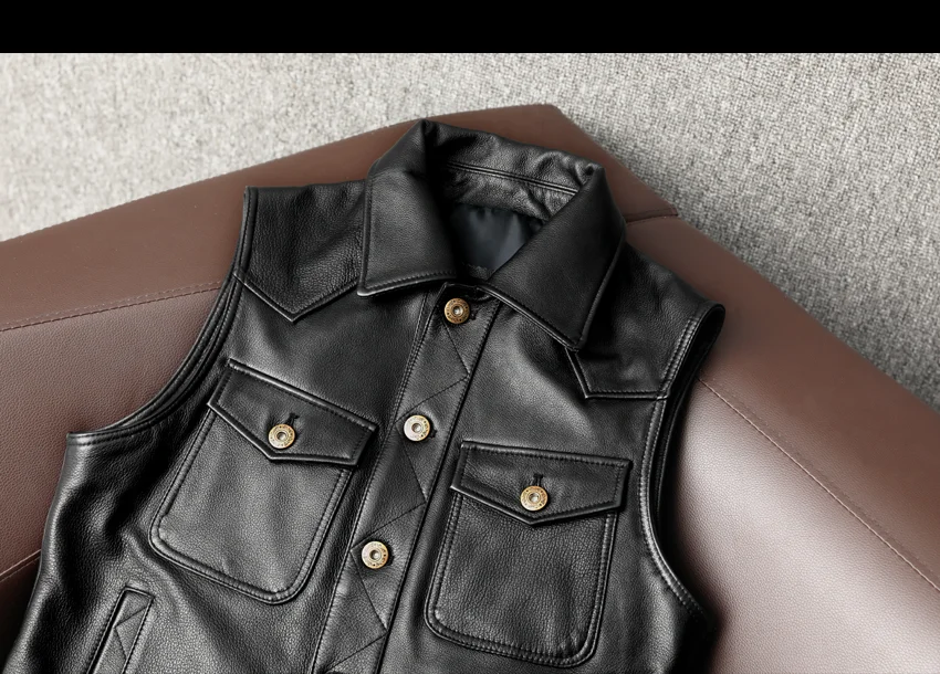 Classic Motor Rider cowhide vest for bikers2