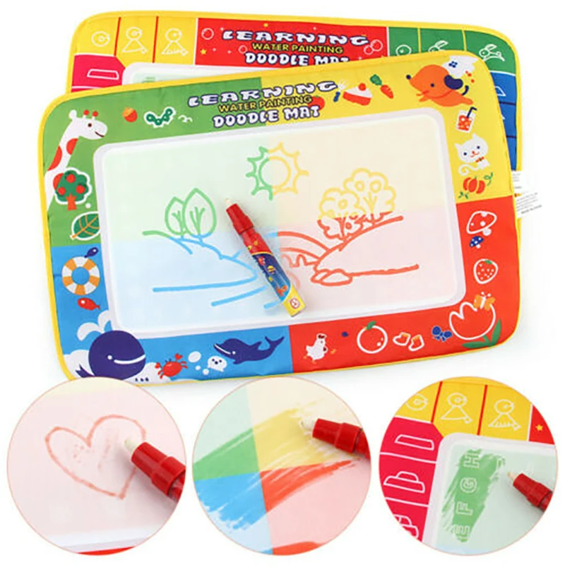 New Drawing Toys Water Drawing Mat 29* 19 CM Board Painting and Writing Doodle With Magic Pen Non-toxic Board for Kids