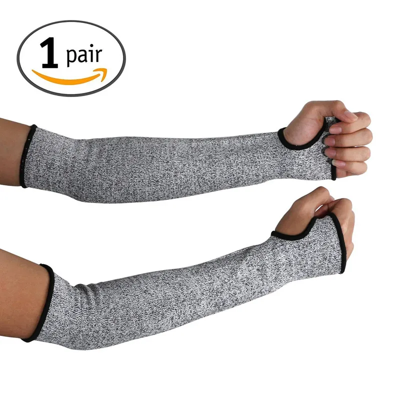 

NEW Grey Safety Cut Heat Resistant Sleeves Arm Guard Protection Armband Gloves Workplace Safety Protection Defensive laborgloves