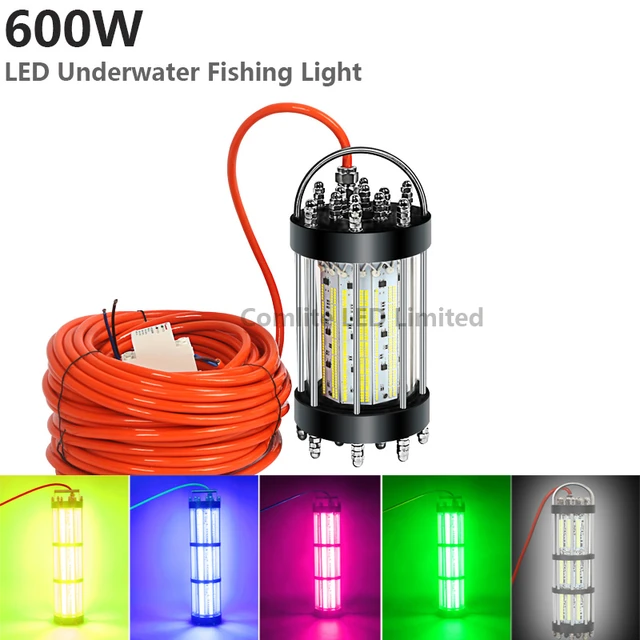 600W 1000W 1300W 2600W 3000W 4000W 15M-100M cable 220V-240V White Green Dock  Lamp LED Fishing Lights Lure for Ocean Boat Fishing - AliExpress